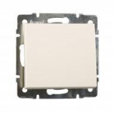 Выключатель одноклавишный LEZARD Rain крем (без рамки)