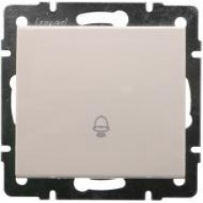 Кнопка звонка одноклавишная LEZARD Rain крем