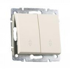 Выключатель двойной проходной LEZARD Rain крем