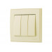 Выключатель тройной LEZARD Rain крем