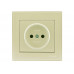 Розетка без заземления LEZARD Rain крем (без рамки)