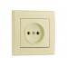 Розетка без заземления LEZARD Rain крем (без рамки)