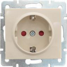 Розетка с защитой от детей LEZARD Rain крем (без рамки)