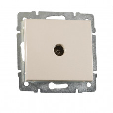 Розетка TV проходная LEZARD Rain крем (без рамки)
