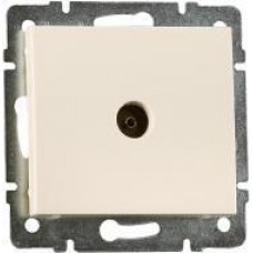 Розетка TV оконечная LEZARD Rain крем (без рамки)