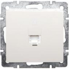 Розетка телефонная евро LEZARD Rain крем (без рамки)