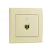 Розетка телефонная евро LEZARD Rain крем (без рамки)