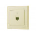Розетка телефонная евро LEZARD Rain крем (без рамки)