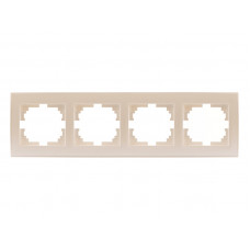 Рамка 4-ая горизонтальная LEZARD Rain жемчужно-белый перламутр
