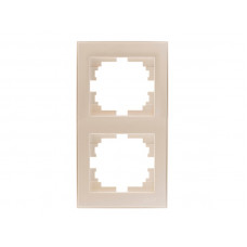 Рамка 2-ая вертикальная LEZARD Rain жемчужно-белый перламутр