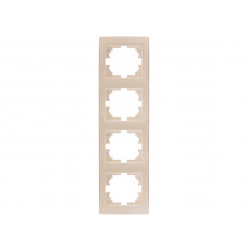 Рамка 4-ая вертикальная LEZARD Rain жемчужно-белый перламутр