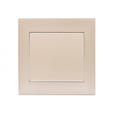 Выключатель одноклавишный LEZARD Rain жемчужно-белый перламутр (без рамки)