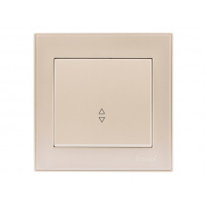 Выключатель проходной LEZARD Rain жемчужно-белый перламутр (без рамки)