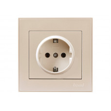 Розетка з/з LEZARD Rain перлинно-білий перламутр (без рамки)