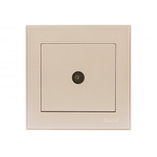 Розетка TV оконечная LEZARD Rain жемчужно-белый перламутр (без рамки)