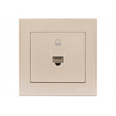 Розетка компьютерная LEZARD Rain жемчужно-белый перламутр