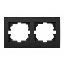 Рамка 2-ая горизонтальная LEZARD Rain антрацит