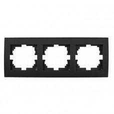 Рамка 3-ая горизонтальная LEZARD Rain антрацит