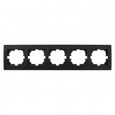 Рамка 5-ая горизонтальная LEZARD Rain антрацит