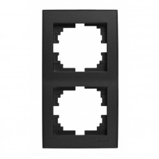 Рамка 2-ая вертикальная LEZARD Rain антрацит