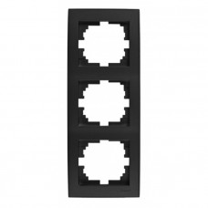 Рамка 3-ая вертикальная LEZARD Rain антрацит