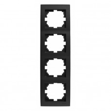 Рамка 4-ая вертикальная LEZARD Rain антрацит