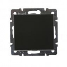 Выключатель одноклавишный LEZARD Rain антрацит (без рамки)