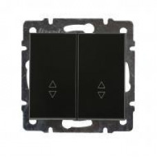 Выключатель двойной проходной LEZARD Rain антрацит