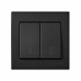 Выключатель двойной проходной LEZARD Rain антрацит