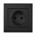 Розетка з/з LEZARD Rain антрацит (без рамки)
