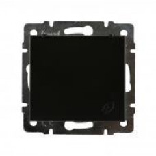 Розетка с/з и крышкой LEZARD Rain антрацит (без рамки)