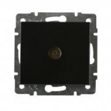 Розетка TV проходная LEZARD Rain антрацит (без рамки)