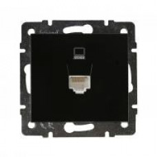 Розетка компьютерная LEZARD Rain антрацит (без рамки)