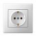 Розетка с заземлением LEZARD Lesya белый