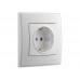 Розетка с защитой от детей (керамика) белая LEZARD Lesya