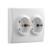 Розетка двойная с заземлением LEZARD Lesya белый