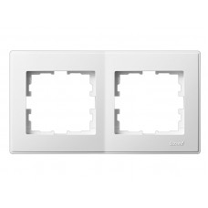 Рамка для розеток / выключателей 2-ая горизонтальная LEZARD Lesya белый
