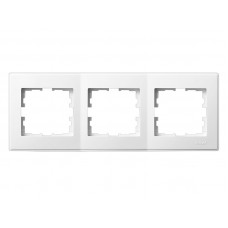 Рамка для розеток / выключателей 3-ая горизонтальная LEZARD Lesya белый