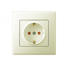 Розетка с защитой от детей LEZARD Lesya крем