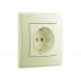 Розетка с защитой от детей LEZARD Lesya крем