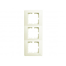 Рамка 3-ая вертикальная б/вст LEZARD Lesya крем