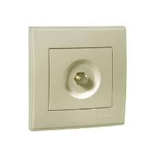 Розетка супутникова F роз'єм LEZARD Lesya крем