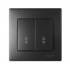 Выключатель проходной двойной LEZARD Lesya антрацит