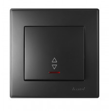 Выключатель проходной с подсветкой LEZARD Lesya антрацит