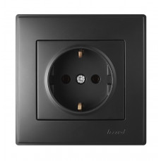 Розетка с заземление LEZARD Lesya антрацит