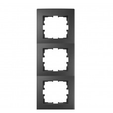 Рамка 3-ая вертикальная б/вст LEZARD Lesya антрацит