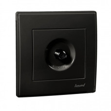 Розетка супутникова роз'єм F антрацит LEZARD Lesya