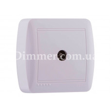 Розетка ТВ прохідна LEZARD Demet білий