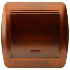 Выключатель с подсветкой LEZARD Demet античный кедр