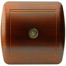 Розетка ТВ прохідна LEZARD Demet античний кедр